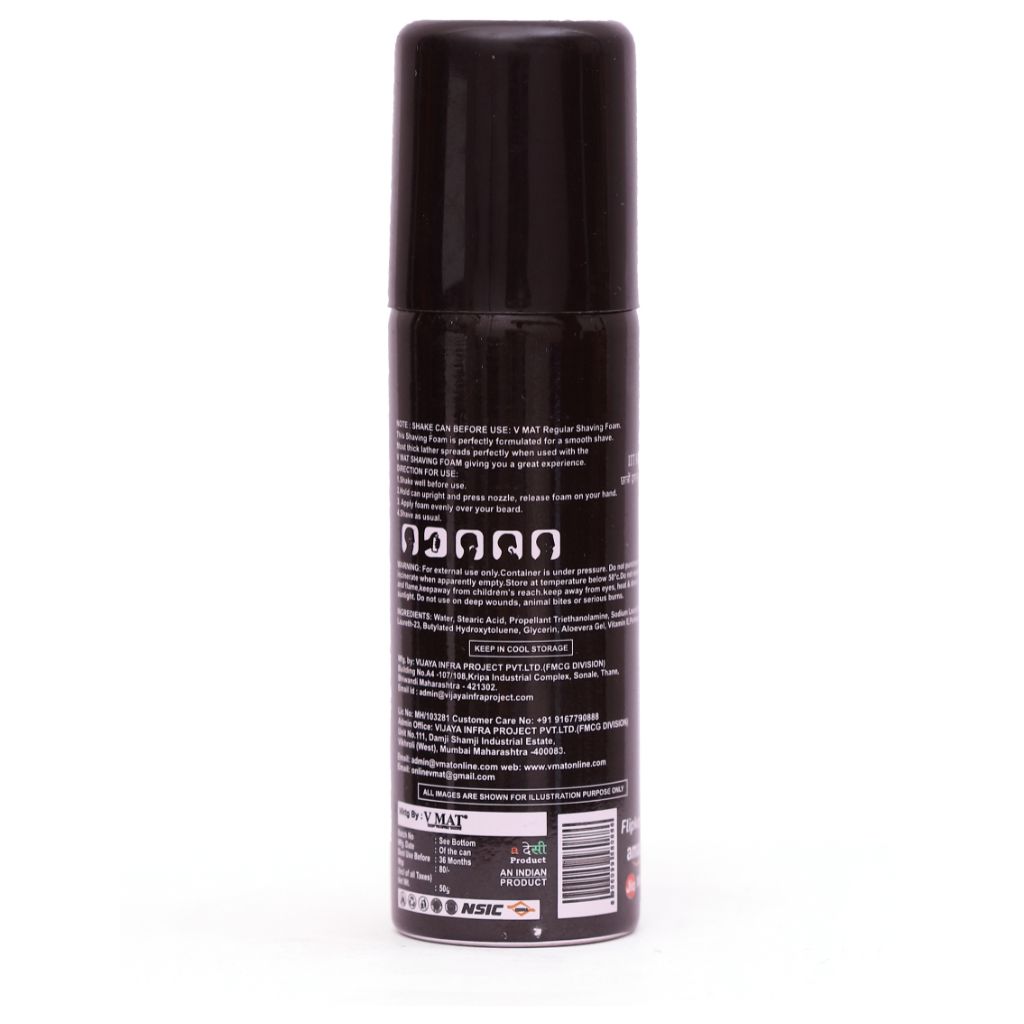 VMAT Shaving Foam for Men with Vitamin E & Aloe Vera